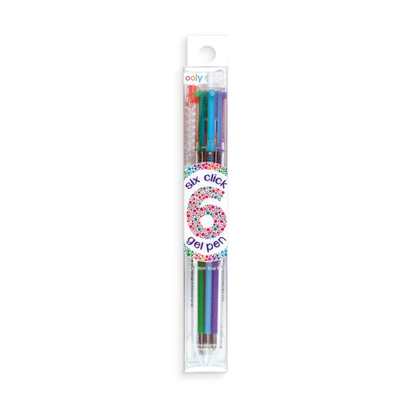 6 Click Multi Color Gel Pen – Fine Tip