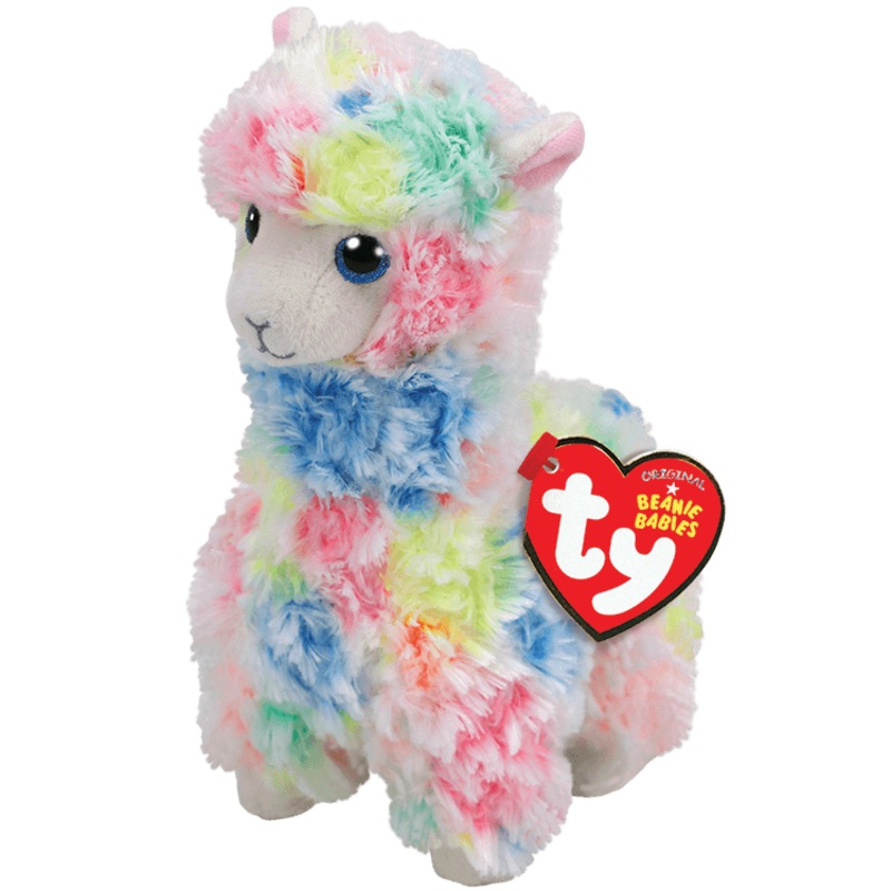 Beanie Baby – Lola Multicolor Llama  – 8 Small