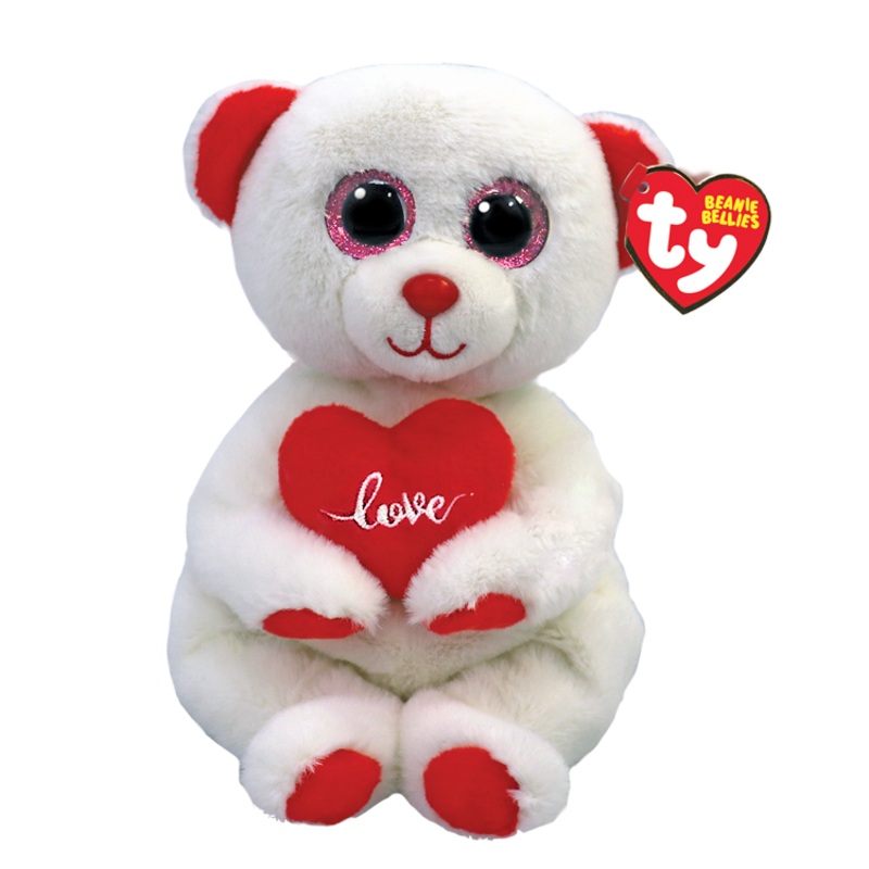 Beanie  Bellie – Desi Polar Bear with Heart – 8 Small