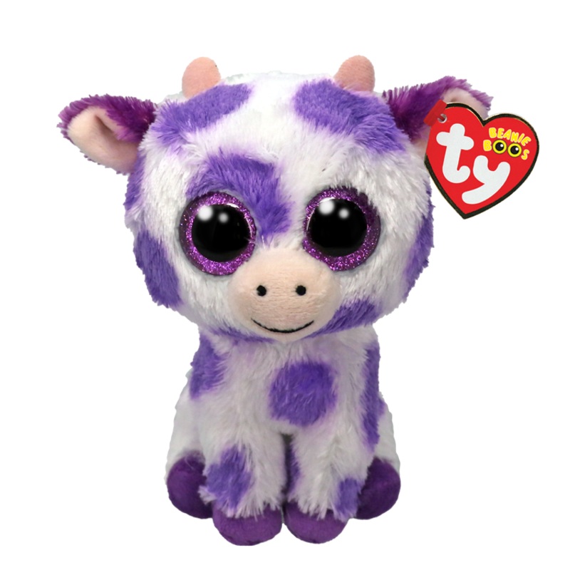 Beanie Boo – Ethel Purple Spotted Cow – 6 Small