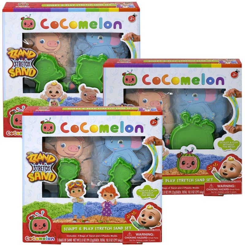 Cocomelon Sculpt & Play Stretch Sand Set in window