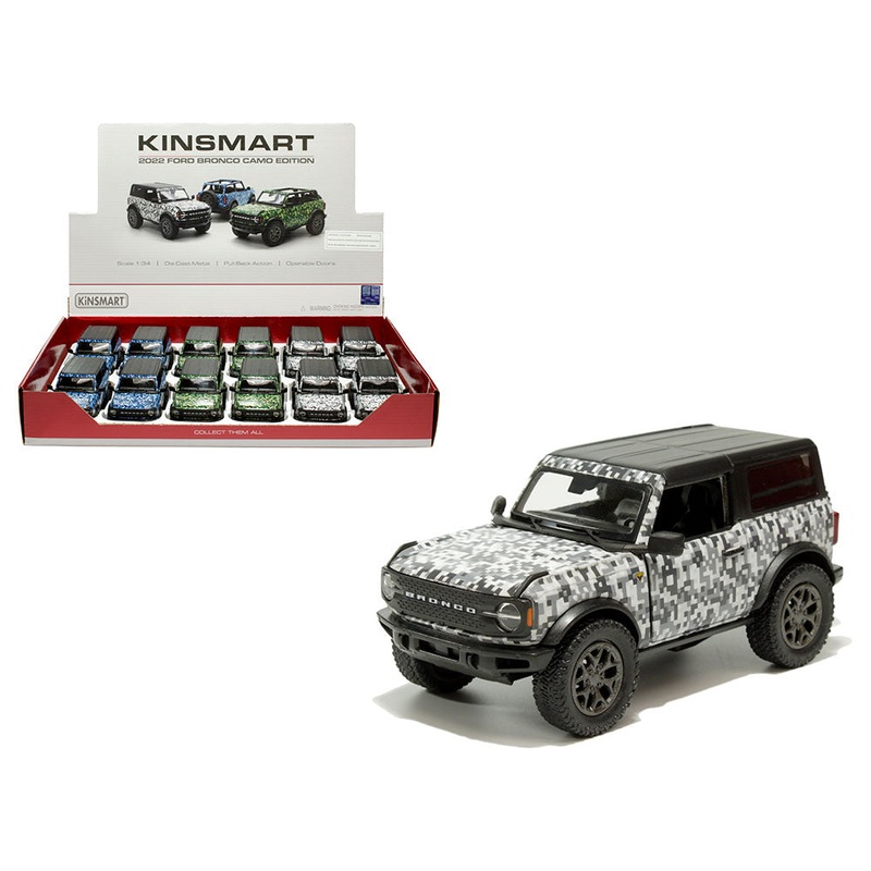 5 Diecast 2022 Ford Bronco Camo Hard Top