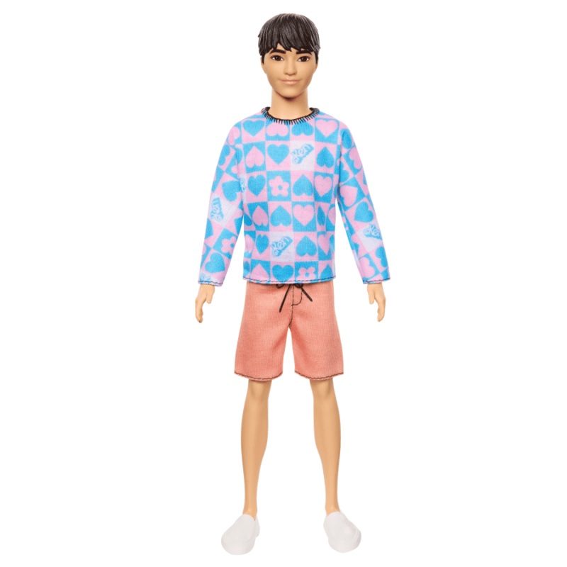 Barbie Ken Fashionistas Doll #219 – Heart Sweater/Peach Trunks