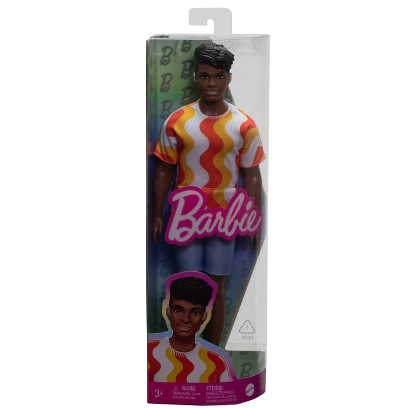 Barbie Ken Fashionistas Doll #220 – Wavey Striped Shirt/Blue Shorts