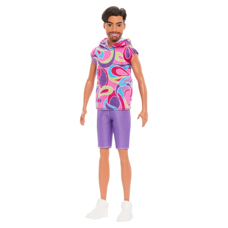Barbie Ken Fashionistas Doll #227 – Pink Pattern Hoodie/Purple Shorts