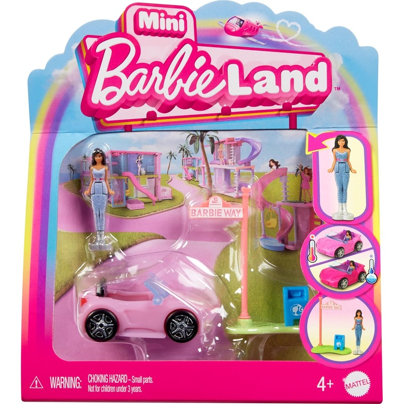 Barbie Mini Barbieland Doll And Pink Car