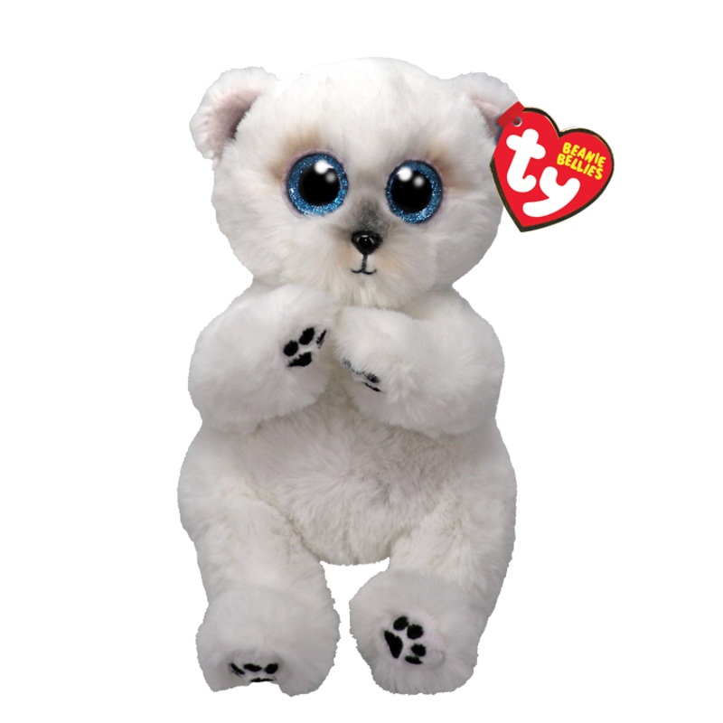 Beanie Bellie – Wuzzy the White Bear – 8 Small