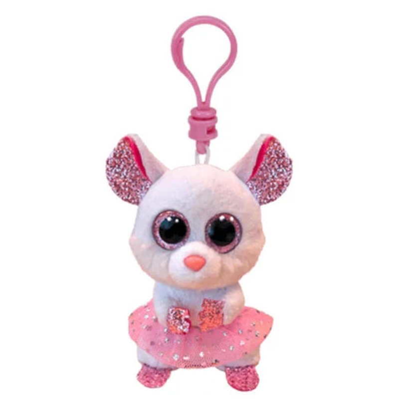 Beanie Boo’s – Nina White Ballerina Mouse – 5 Clip
