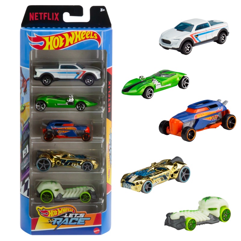 Hot Wheels 5-Pack Of 1:64 Scale Die-Cast Vehicles  Let’s Race!