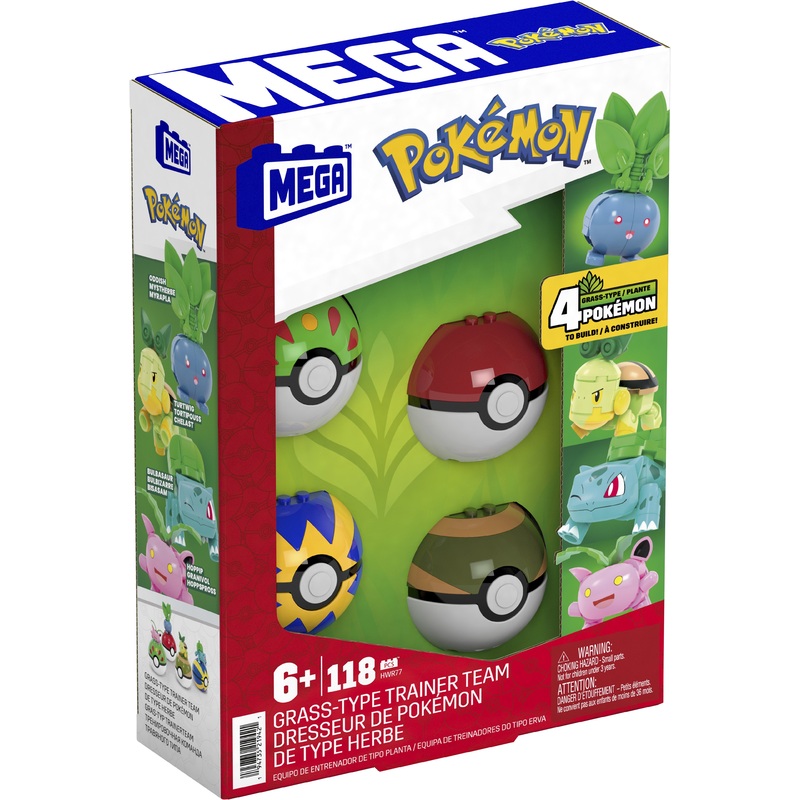 Mega Construx Pokemon –  Grass-Type Trainer Team