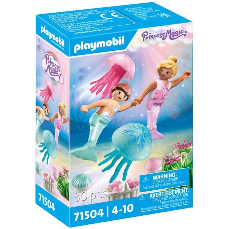 Mermaid Children with Jellyfish