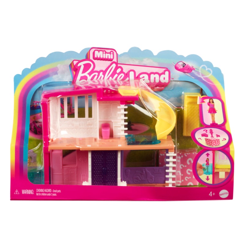 Mini Barbieland Doll And Accessories – House with Yellow Slide