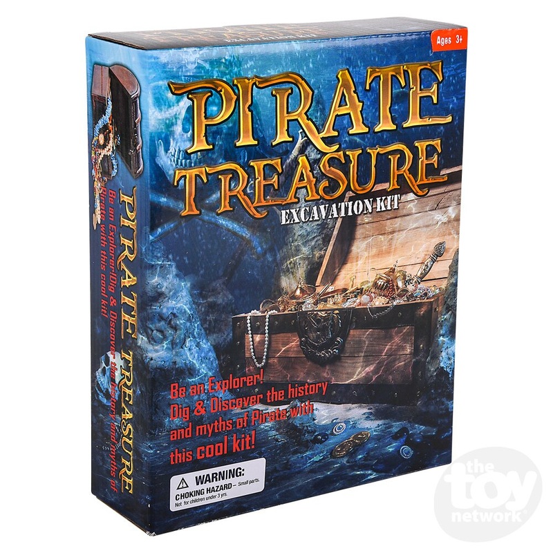 6 Pirate Treasure Chest Dig Kit