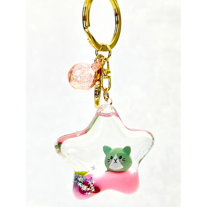 Assorted Kitty Star Key Charm
