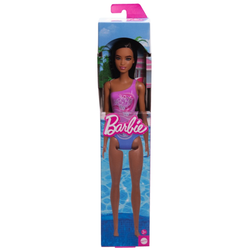 Beach Barbie Doll – Tropical Purple Swimsuit