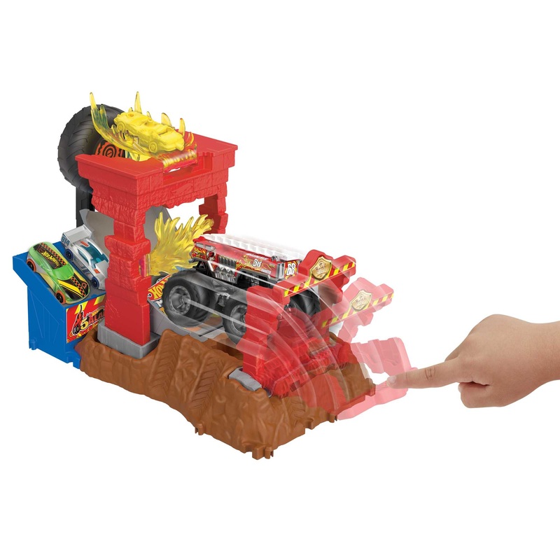 HOT WHEELS Monster Trucks ARENA SMASHERS 5 ALARM FIRE CRASH