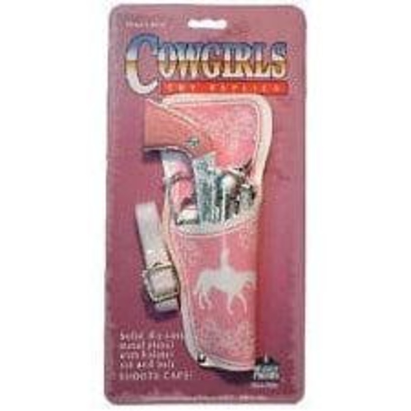 Diecast Metal Pistol Cowgirl Cap Gun with Holster & Belt 8 Long