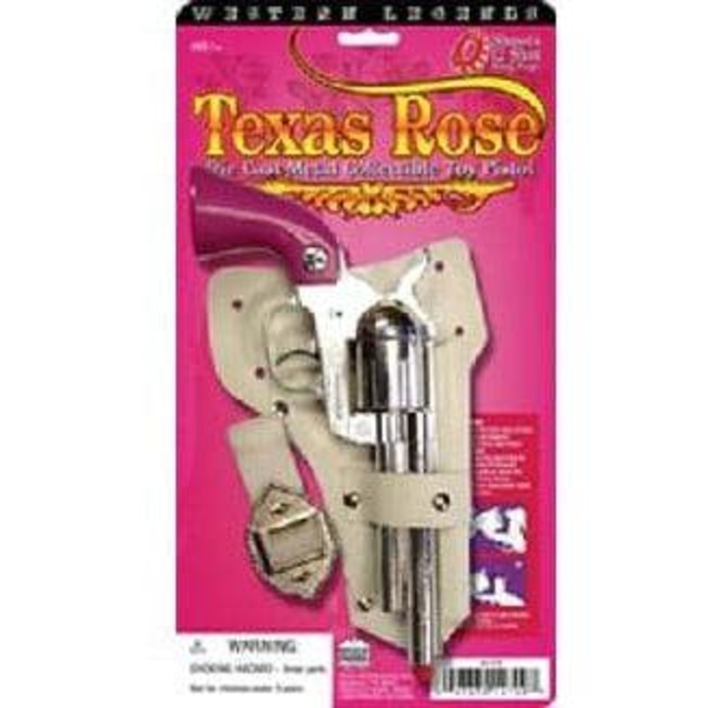 Diecast Metal Western Texas Rose Holster Cap Gun Set 10.5 Long