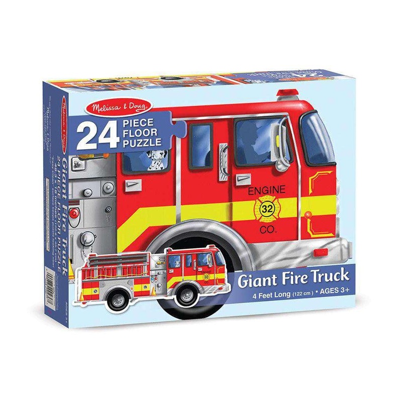 Giant Fire Truck Floor Puzzle – 24 Pieces