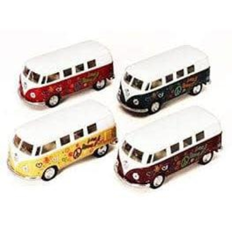 5 Diecast 1962 VW Classic Bus Printed