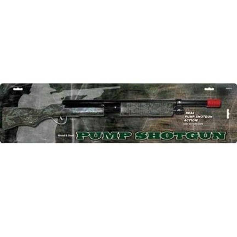 Kids Camo Pump Shotgun, includes 30.25 Long Solid Wood & Steel Toy Shotgun