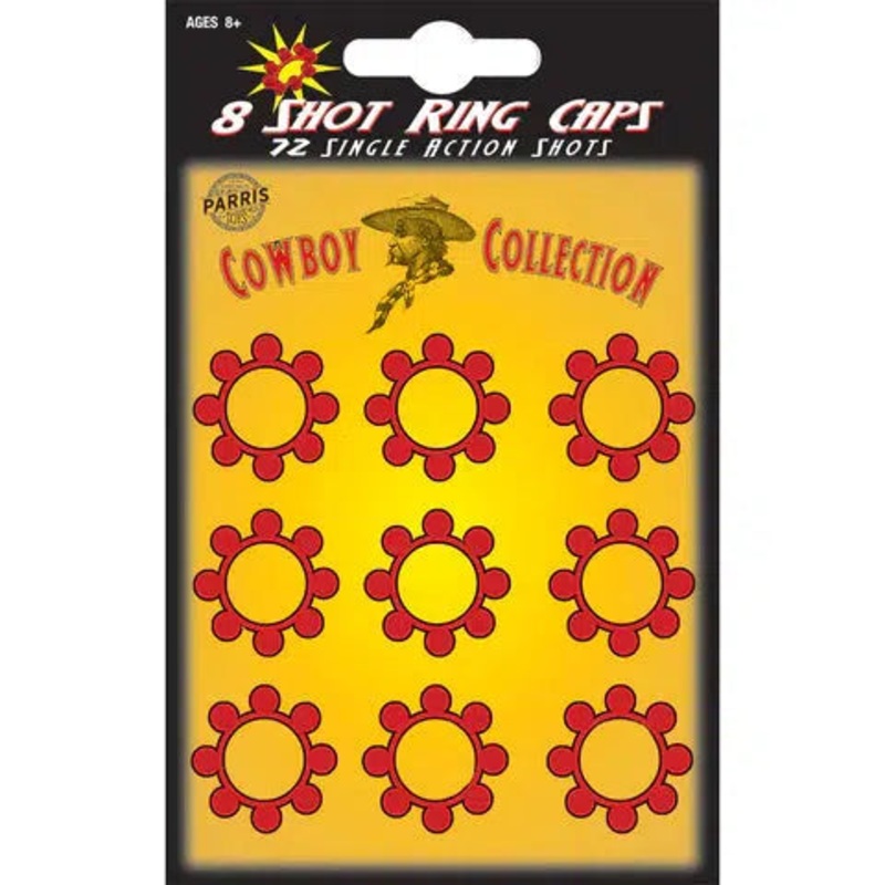 8 Shot Plastic Ring Caps – 72 Single Ammo Shots
