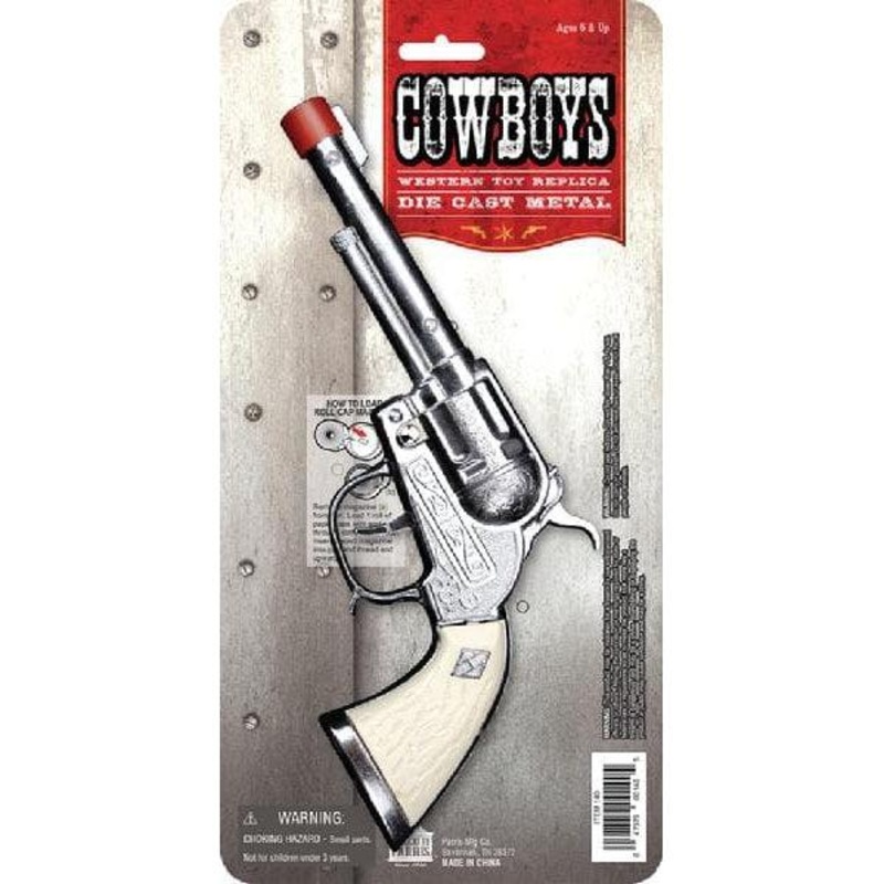 Diecast Metal Pistol Western Cap Gun Side Loading Cap Gun 8.5 Long