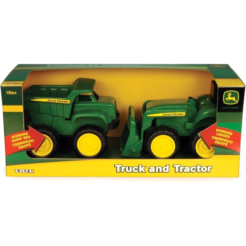 John Deere Sandbox Vehicle 2 Pack With Loader And Dump Truck