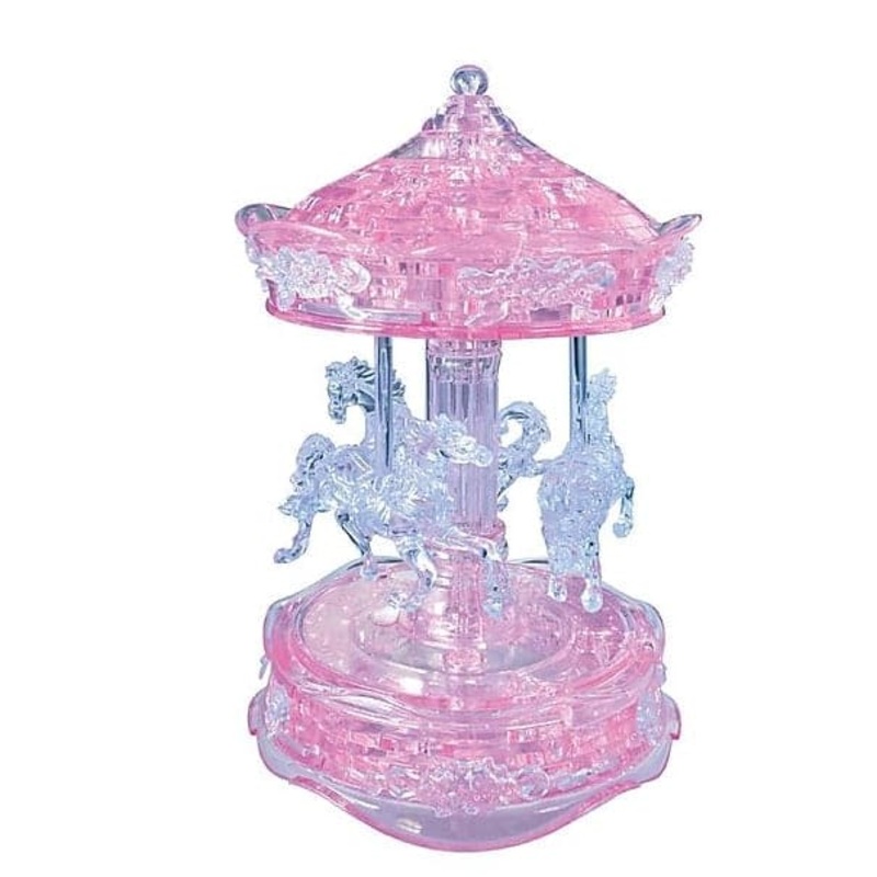 3D Crystal Puzzle Deluxe – Pink Carousel