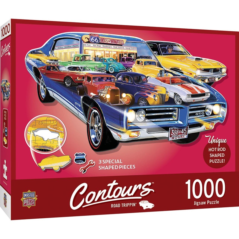 Contours – Road Trippin’ – 1000 Piece Shaped  Puzzle