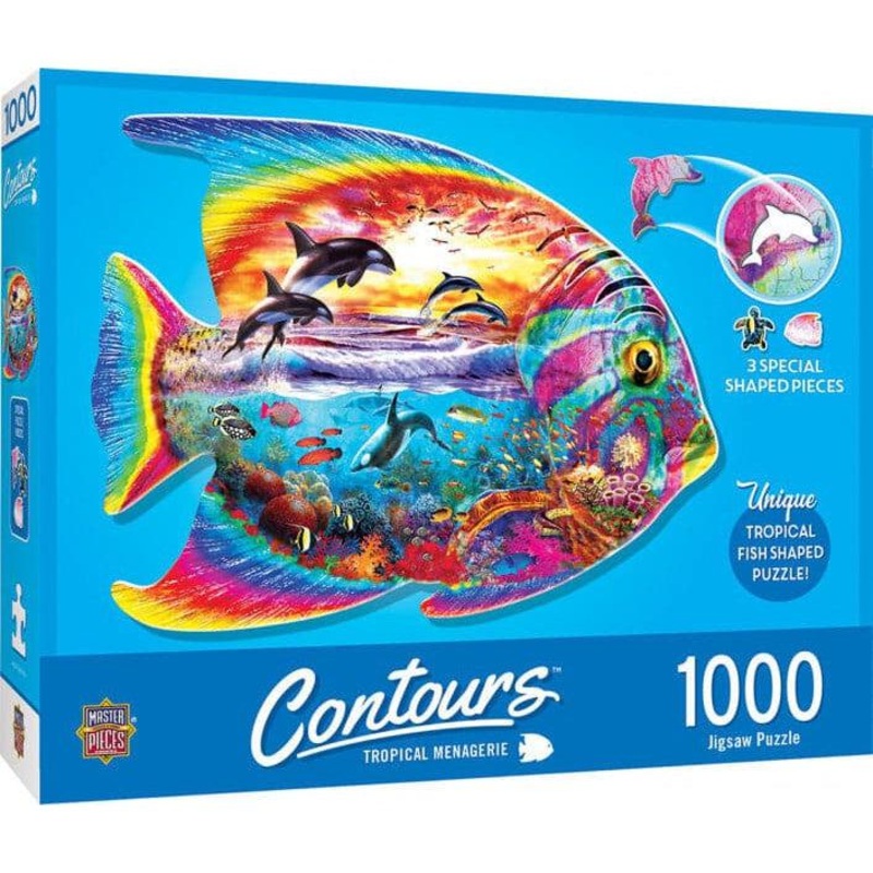Contours – Tropical Menagerie – 1000 Piece Shaped Puzzle
