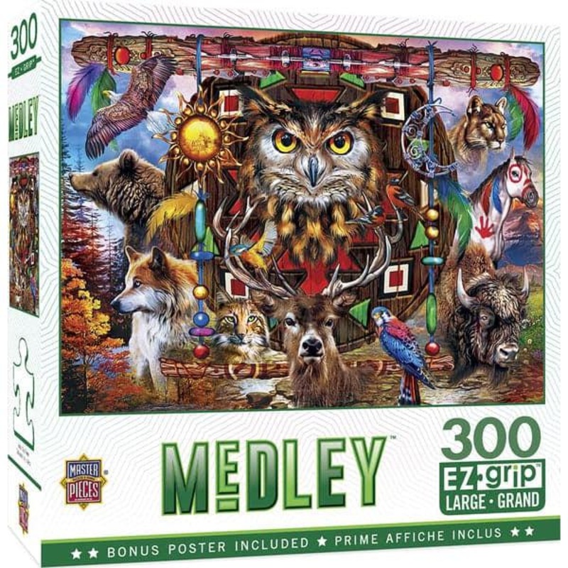 Medley – Animal Totems – 300 Piece EzGrip Puzzle
