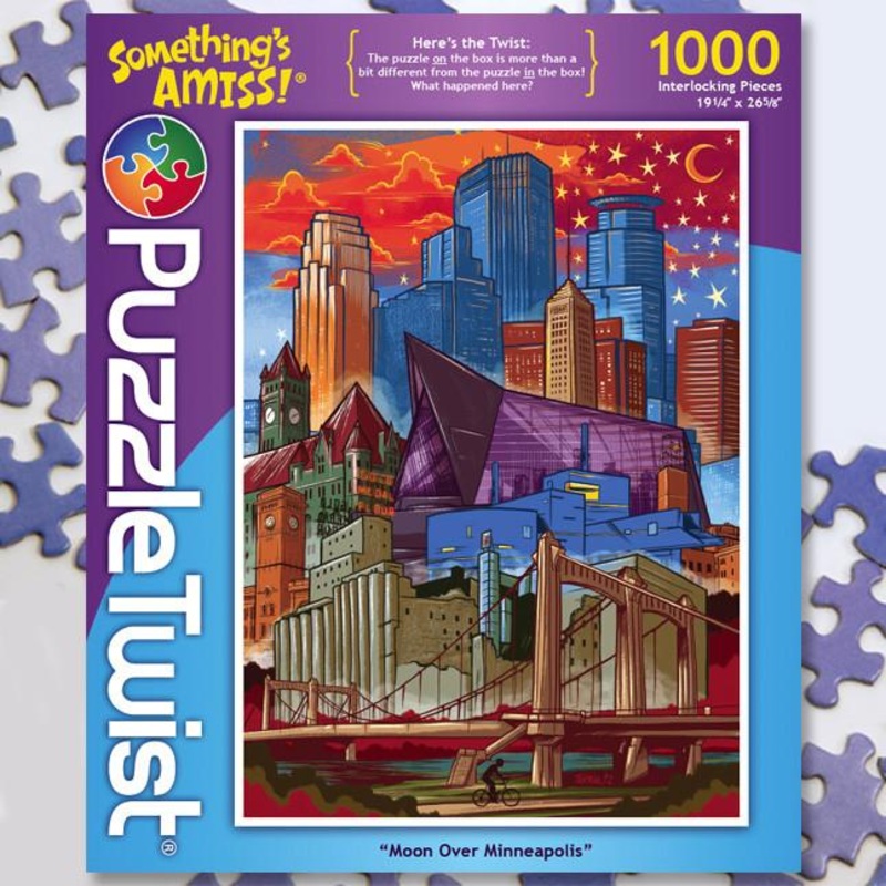 Puzzle Twist – Moon Over Minneapolis – 1,000 Piece Puzzle