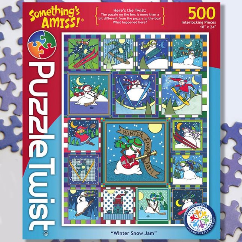Puzzle Twist – Winter Snow Jam – 500 Piece Puzzle
