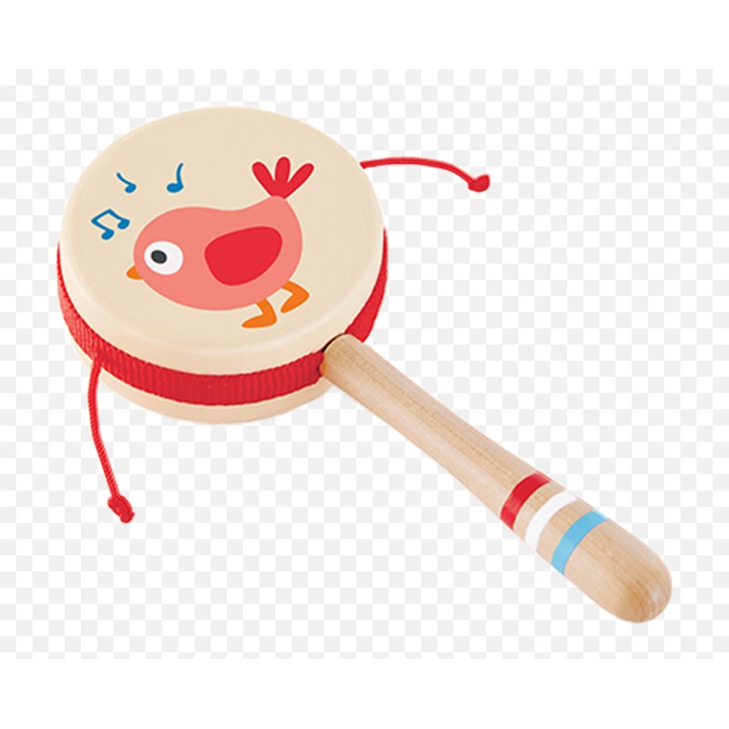 Twittering Bird Drum Shaped Rattle