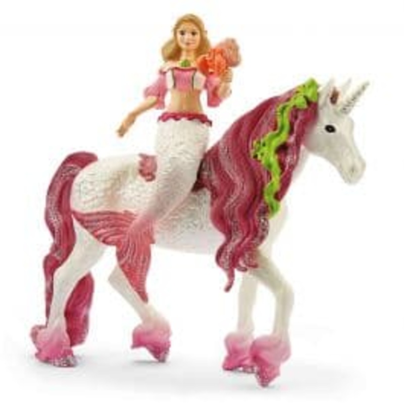 Mermaid Feya Riding Underwater Unicorn