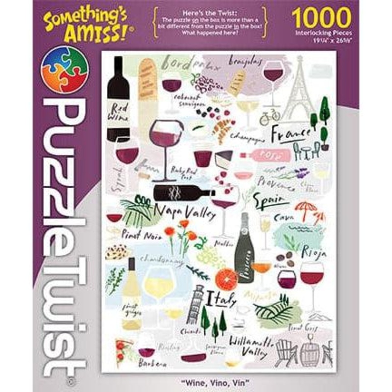 Puzzle Twist – Wine, Vino, Vin- 1,000 Piece Puzzle