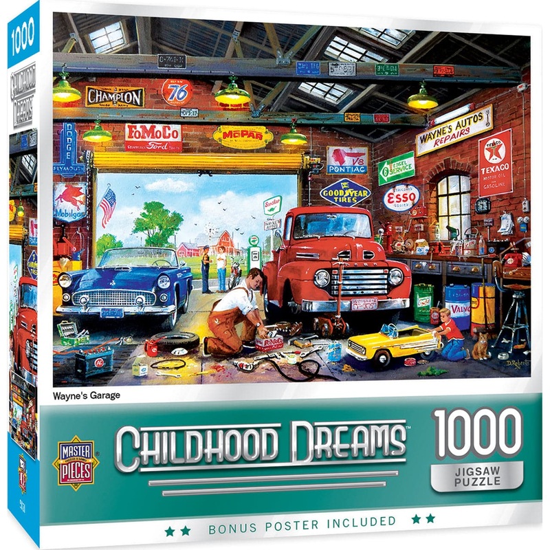 Childhood Dreams – Wayne’s Garage – 1000 Piece Puzzle