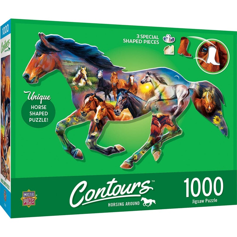 Contours – Horsing Around – 1000 Piece Shaped Puzzle