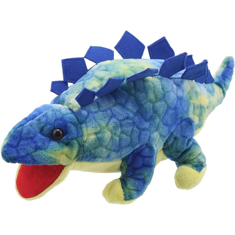 Baby Stegosaurus Puppet – Blue