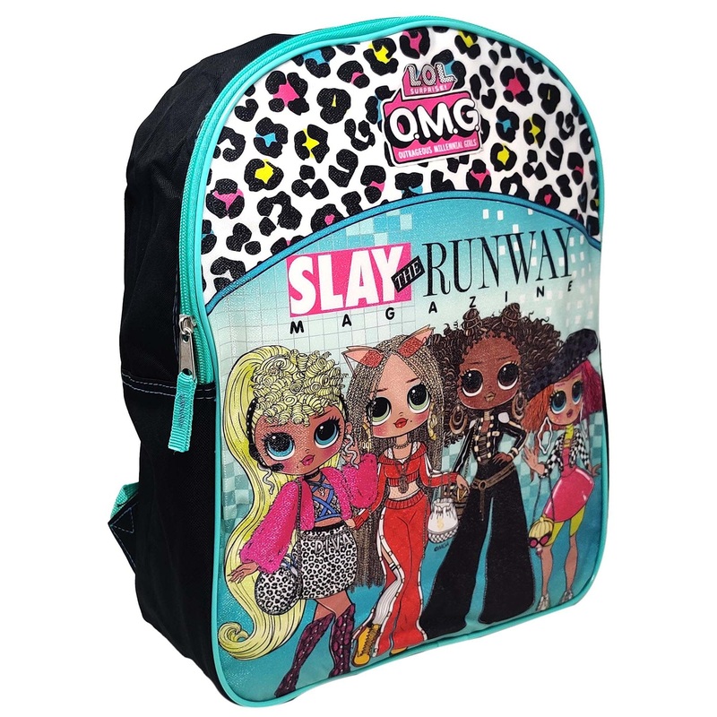 LOL OMG! 15 Plain Front 1 Pocket Backpack