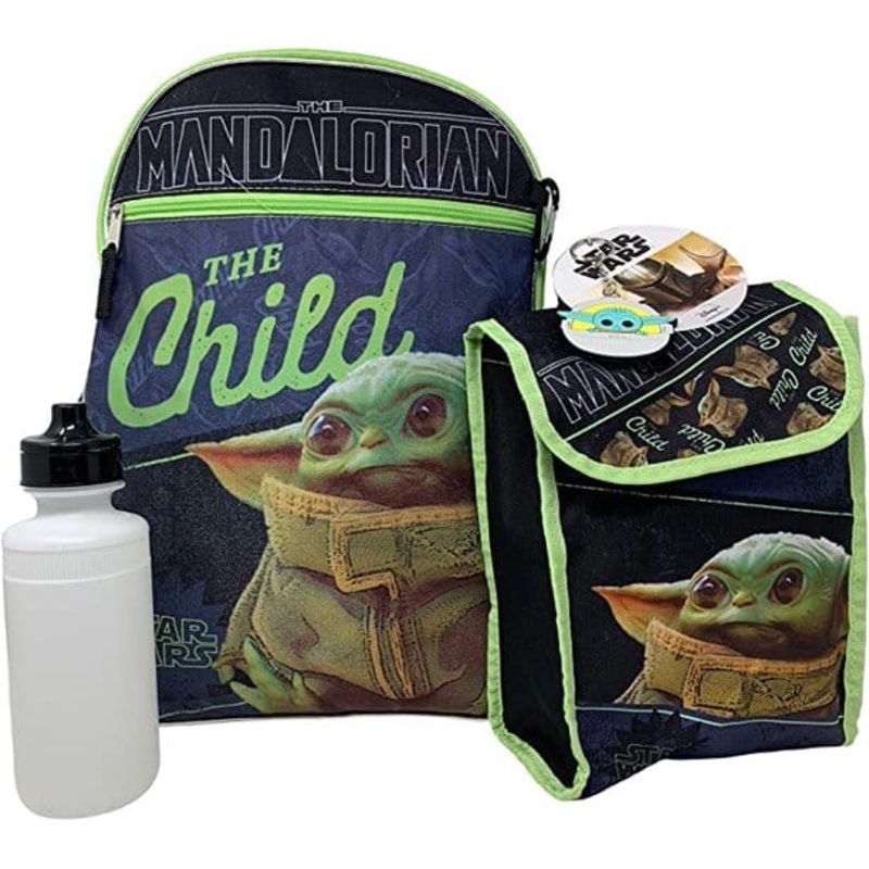 Star Wars The Child Baby Yoda 16 Backpack 5pc W/ Lunch Kit