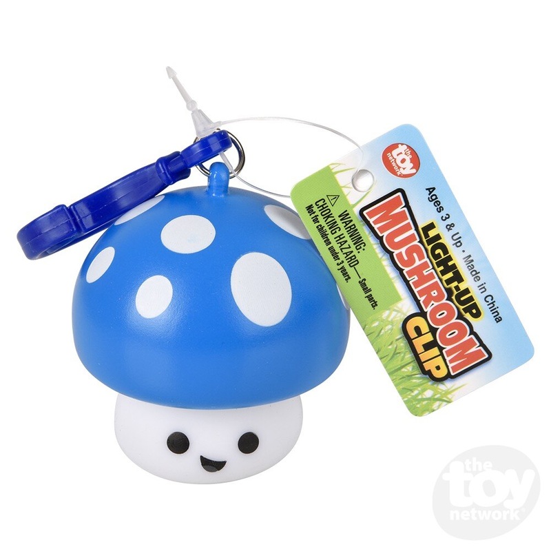 2 Light-Up Mushroom Clip Ons