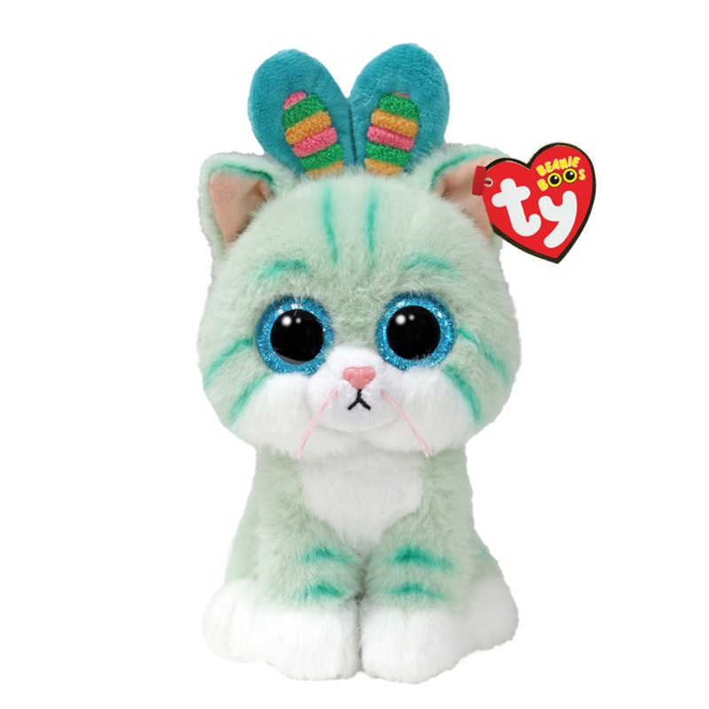 Bean Boo’s – Gumdrop Teal Cat – 6 Small