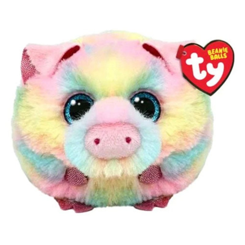 Beanie Puffies 4 Ball – Pigasso – Pastel Pig