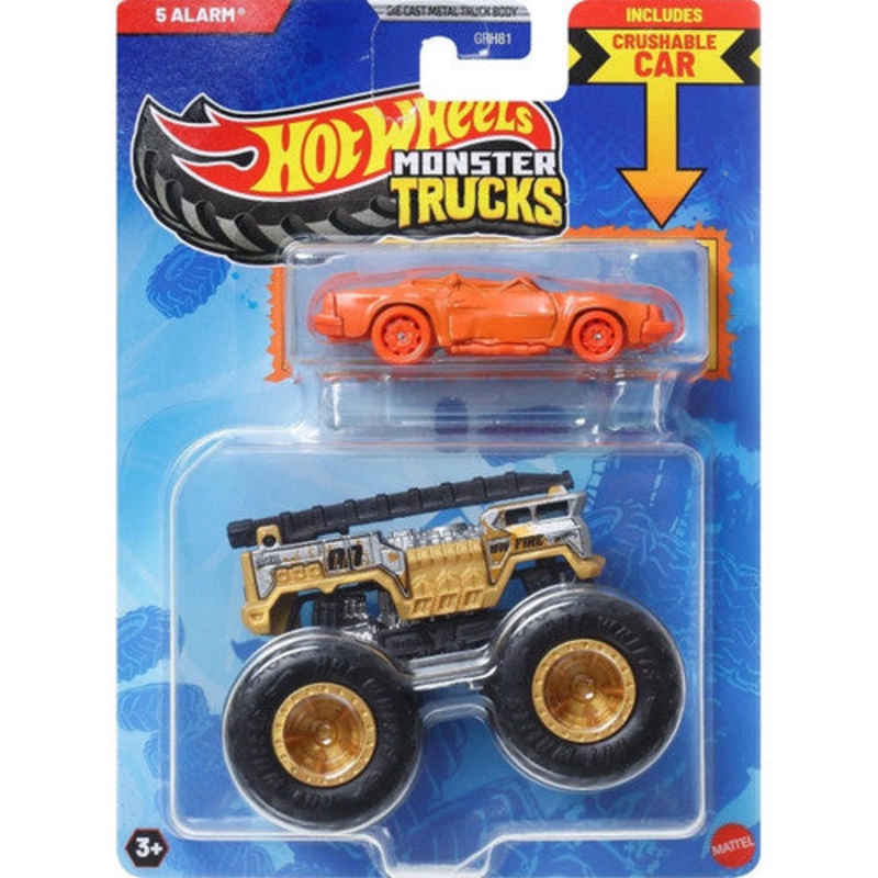 HOT WHEELS Monster Truck plus Car -5 Alarm