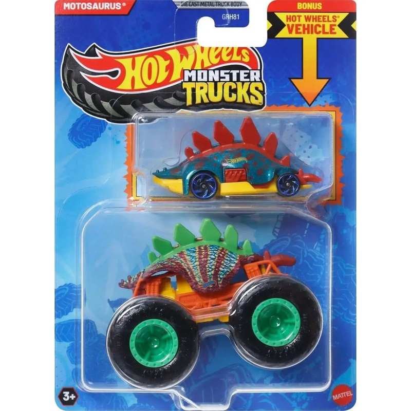 HOT WHEELS Monster Truck plus Car – Motosaurus
