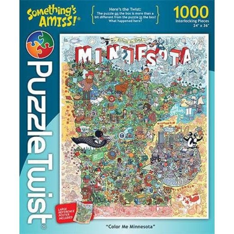 Puzzle Twist – Color Me Minnesota – 1,000 Piece Puzzle