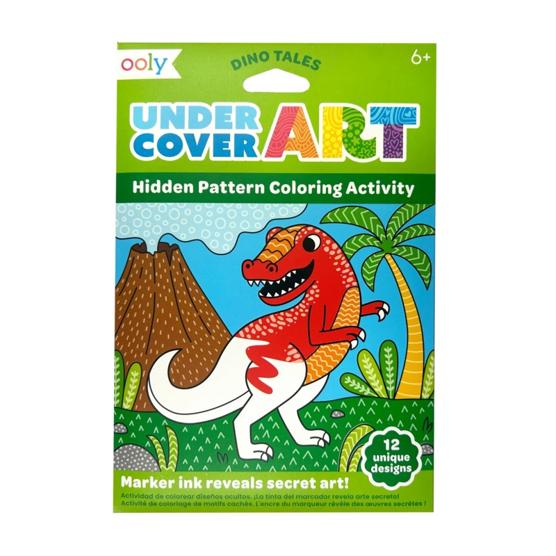 Undercover Art: Hidden Pattern Coloring Activity – Dinos