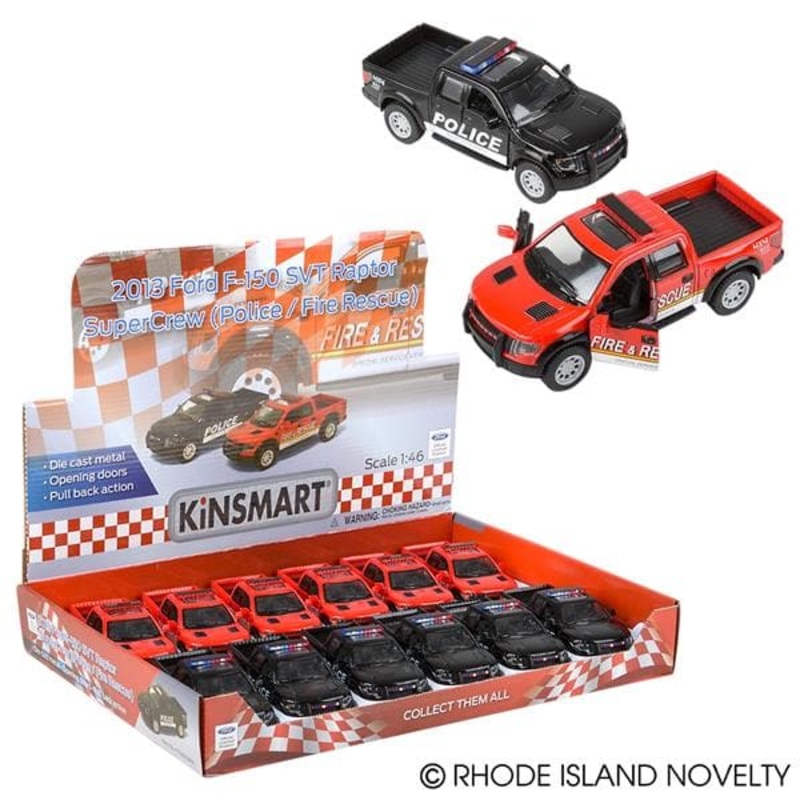 5 Diecast 2013 Ford F-150 SVT Raptor Police or Fire Rescue